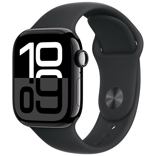 Apple Watch Series 10 4G 42mm Aluminium with Sport Band GPS+Cel (Jet Black Aluminium/Black Sport Band) S/M