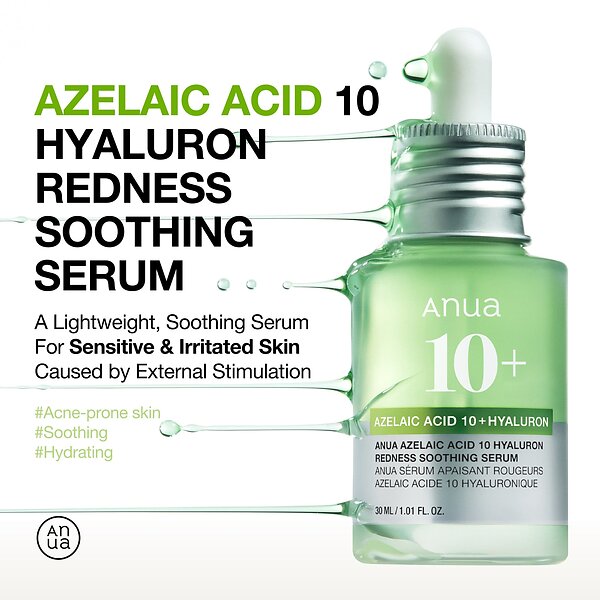 Anua Azelaic Acid 10+ Hyaluron Redness Soothing Serum 30ml