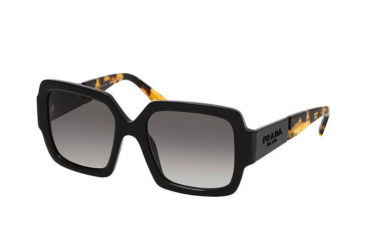 Prada  Oversized Monochrome Solglasögon SPR 21X Black Tortoise