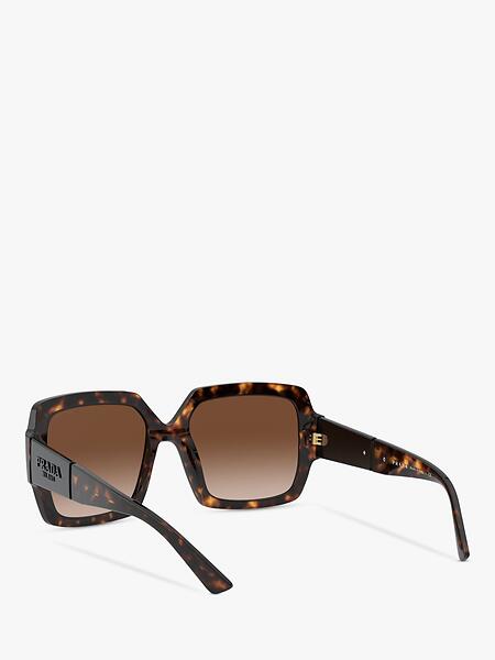 Prada  Oversized Monochrome Solglasögon SPR 21X Black Tortoise