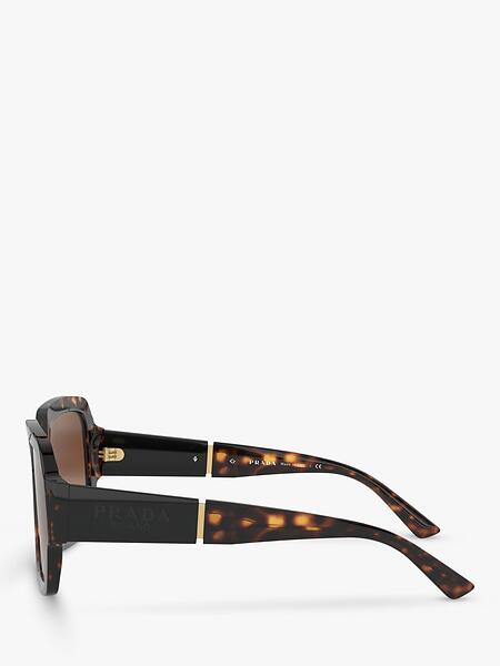 Prada  Oversized Monochrome Solglasögon SPR 21X Black Tortoise