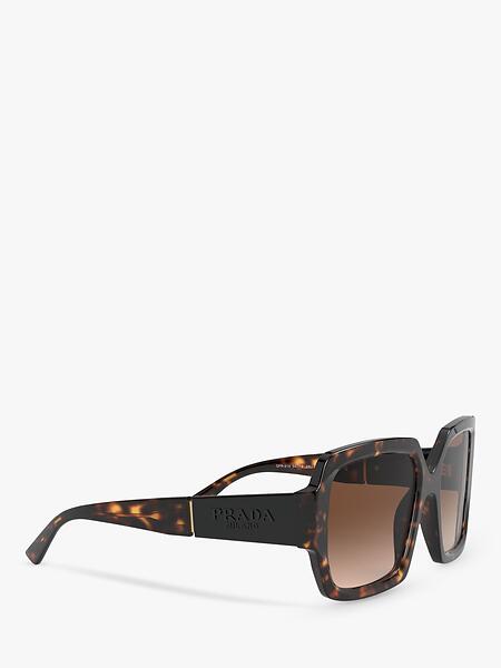 Prada  Oversized Monochrome Solglasögon SPR 21X Black Tortoise