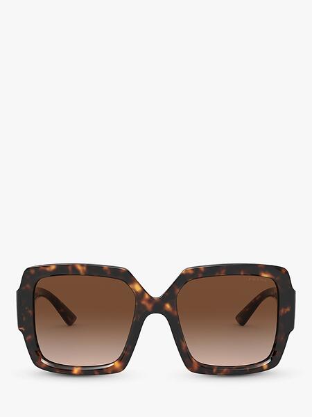 Prada  Oversized Monochrome Solglasögon SPR 21X Black Tortoise
