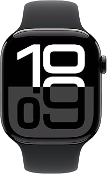 Apple Watch Series 10 4G 42mm Aluminium with Sport Band GPS+Cel (Jet Black Aluminium/Black Sport Band) S/M