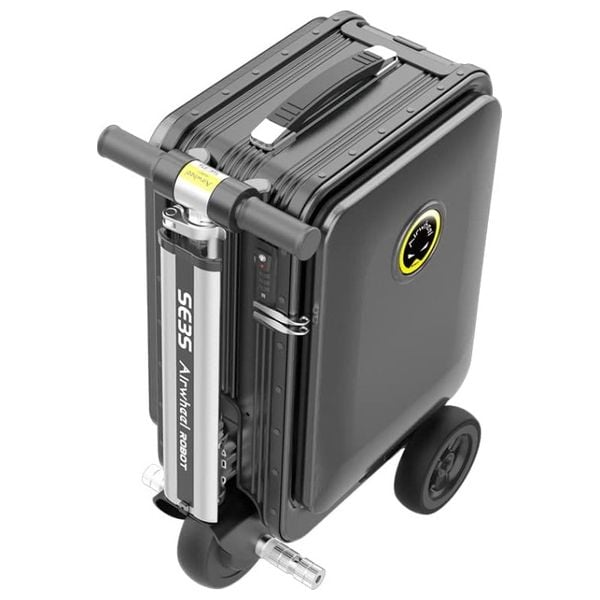 Airwheel Smart Riding Suitcase SE3S with Removable Battery, 21 Litre Storage, Black