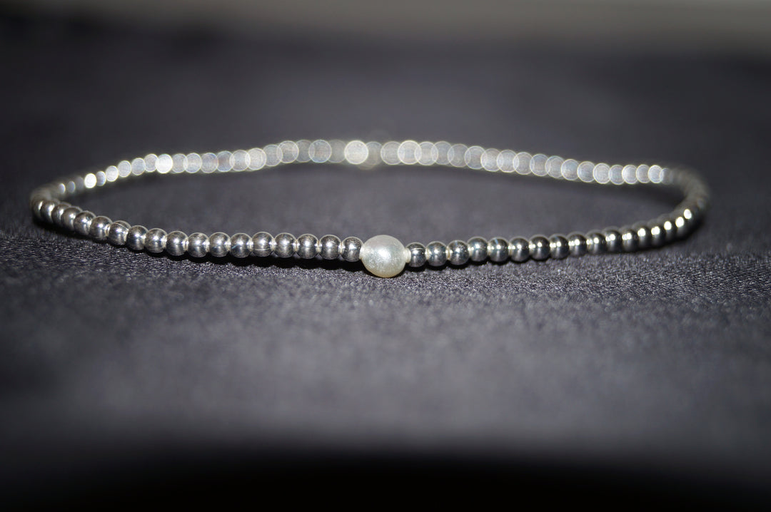 Elegant "Solea" Armband i Äkta 925 Silver med Sötvattenspärla – 1,92g