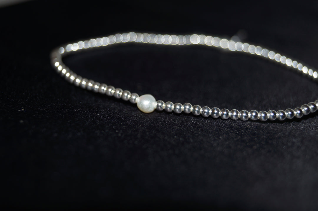 Elegant "Solea" Armband i Äkta 925 Silver med Sötvattenspärla – 1,92g