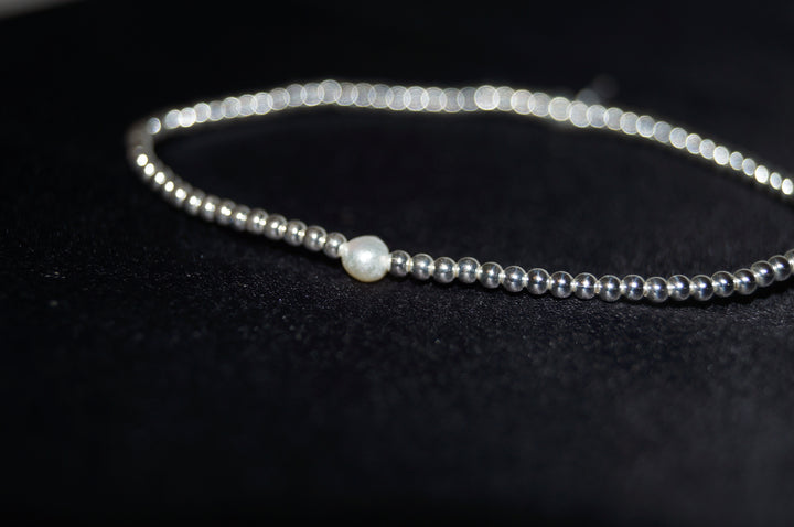 Elegant "Solea" Armband i Äkta 925 Silver med Sötvattenspärla – 1,92g