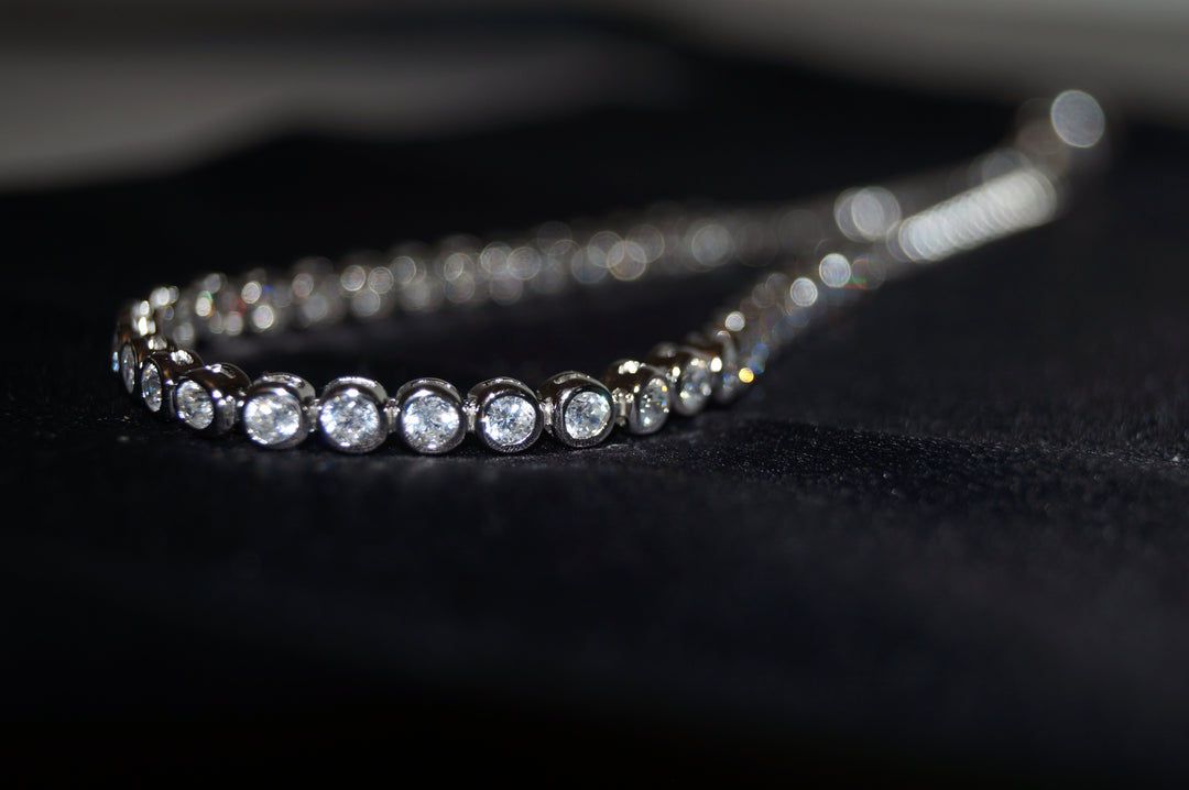 "Sofia" Justerbart Silverarmband med Klara Stenar – 925 Sterling Silver, 9,93g