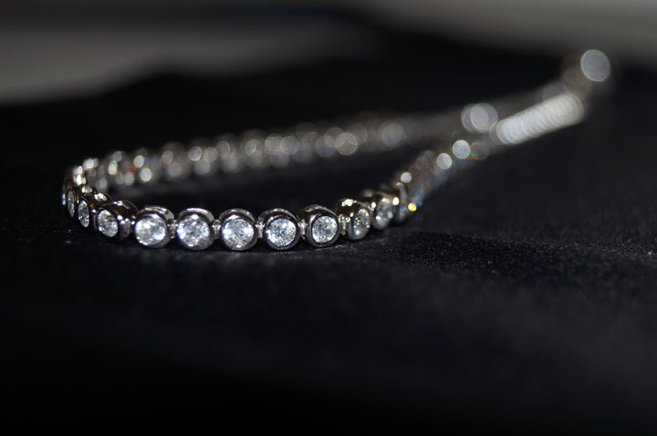 "Sofia" Justerbart Silverarmband med Klara Stenar – 925 Sterling Silver, 9,93g