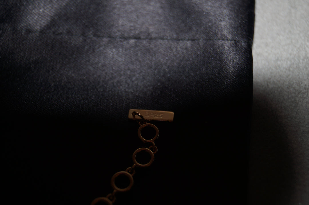 Rose Gold Elegance – Exklusivt Roséguldspläterat 925 Silverarmband med Glittrande Stenar – 8,46g