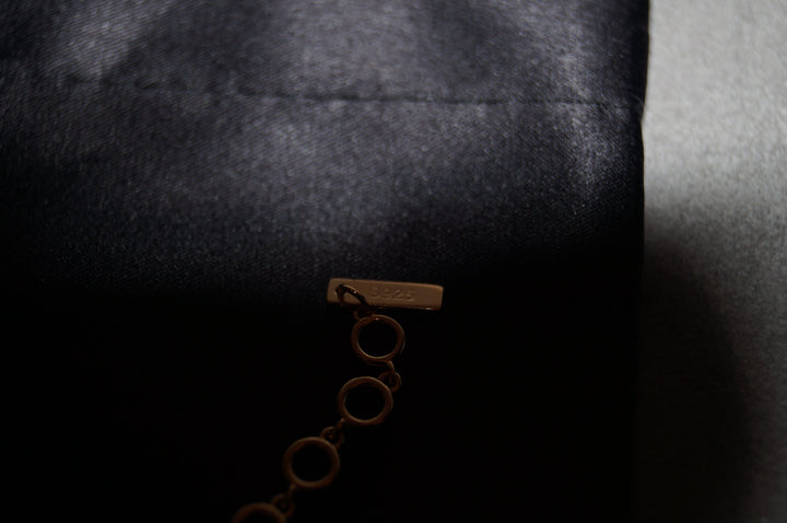 Rose Gold Elegance – Exklusivt Roséguldspläterat 925 Silverarmband med Glittrande Stenar – 8,46g