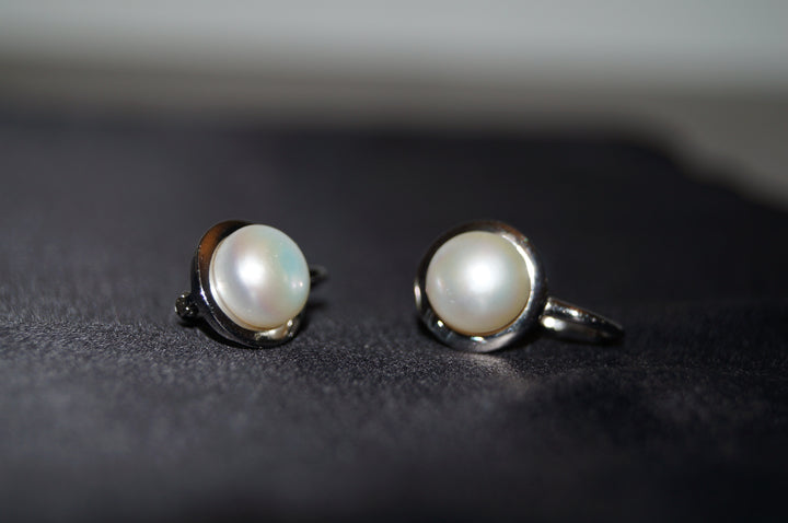 "Pearl Elegance" Äkta Silver 925 Örhängen med Sötvattenspärlor