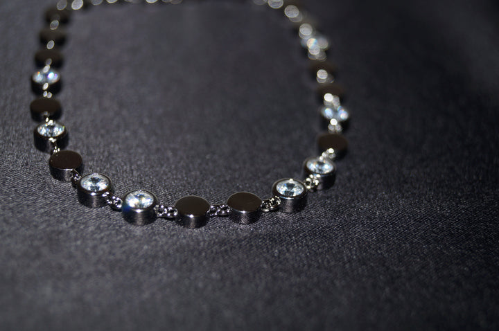 "Celeste" Halsband i Äkta Silver 925 med Klara Stenar