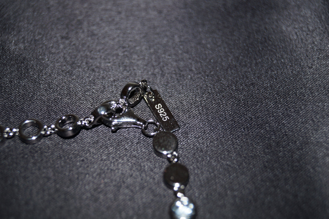 "Celeste" Halsband i Äkta Silver 925 med Klara Stenar