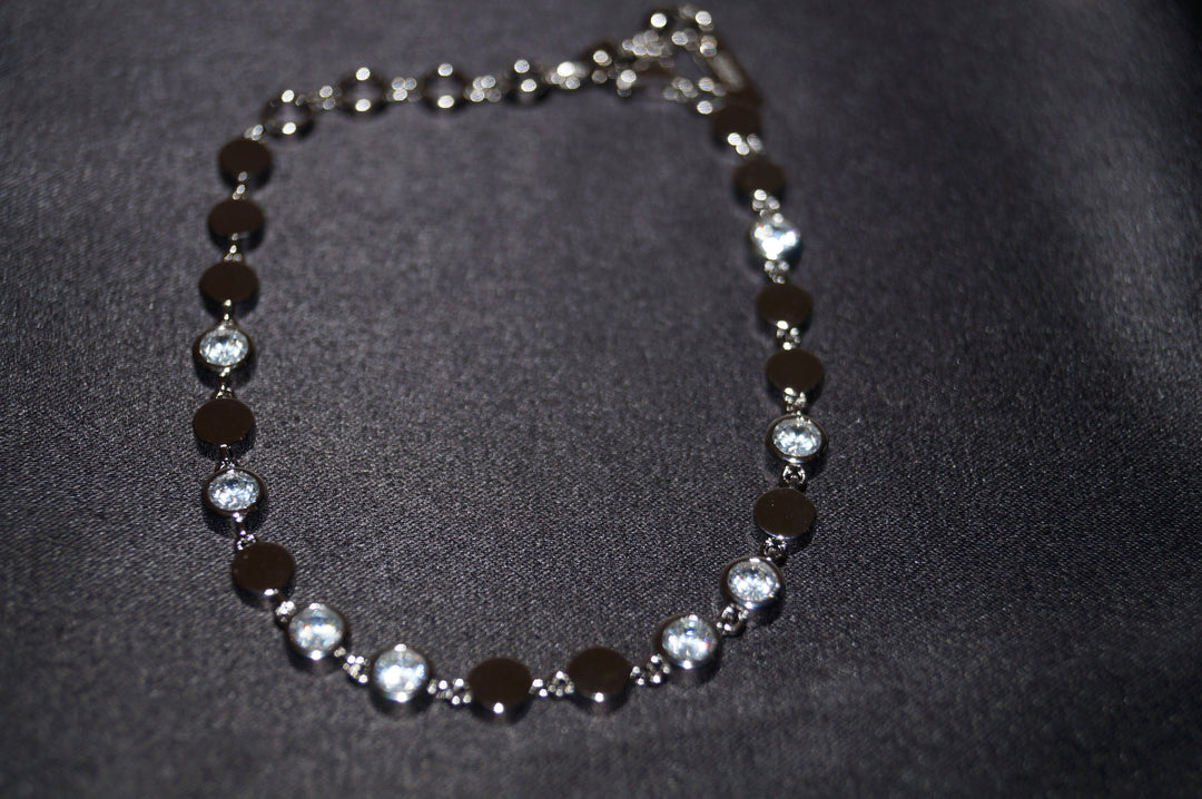 "Celeste" Halsband i Äkta Silver 925 med Klara Stenar