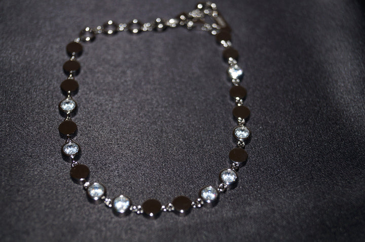 "Celeste" Halsband i Äkta Silver 925 med Klara Stenar