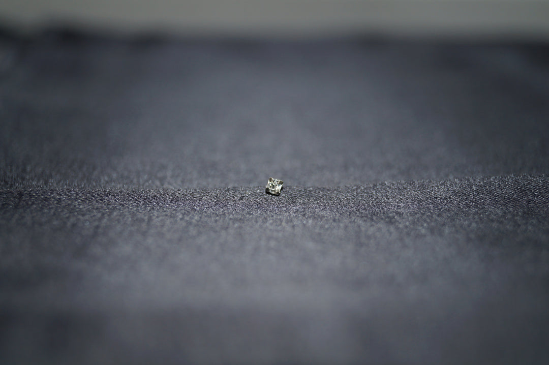 Crystal Clarity Nose Stud - Elegant Silver Nässtud med Fyrkantig Klar Zirkon – Minimalistisk & Tidlös