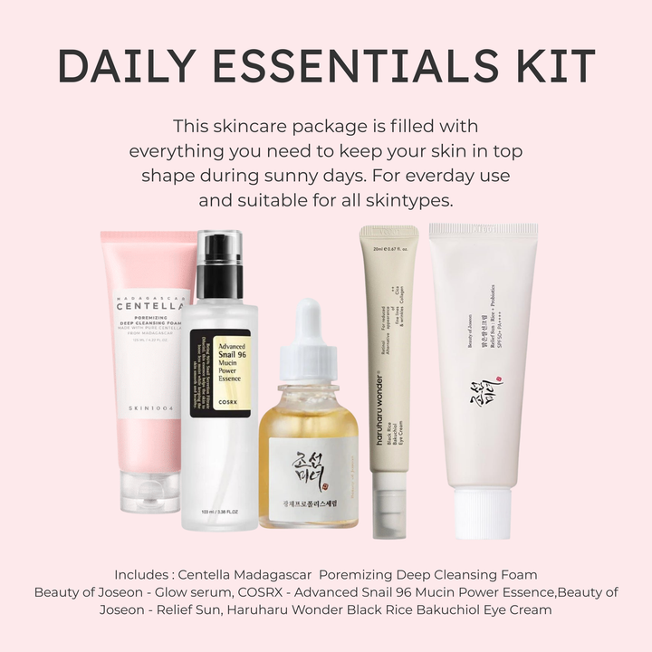 Daily Essentials Kit – Din dagliga hudvårdsrutin i ett kit