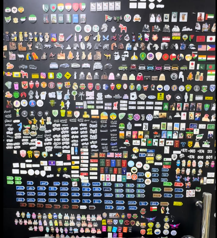 Metallstickers med egen design – Bulk (100–5000 st)