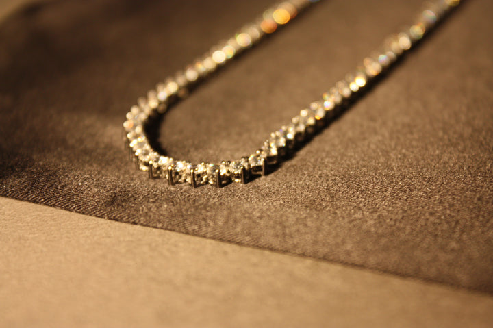 Tennis Halsband i 925 Silver med Glittrande Stenar – 15,4g | Unisex