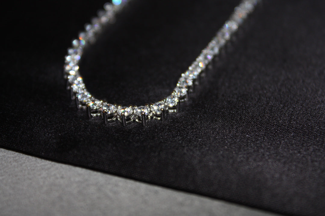 Tennis Halsband i 925 Silver med Glittrande Stenar – 15,4g | Unisex