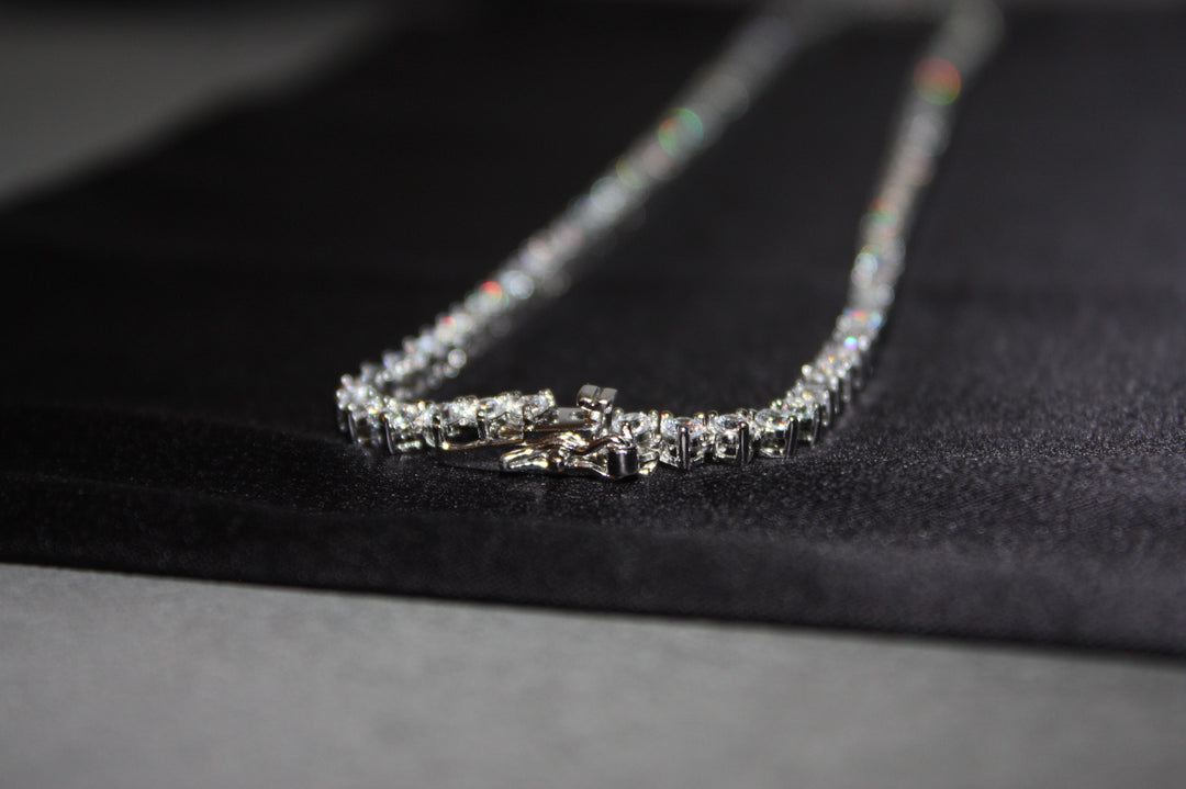 Tennis Halsband i 925 Silver med Glittrande Stenar – 15,4g | Unisex