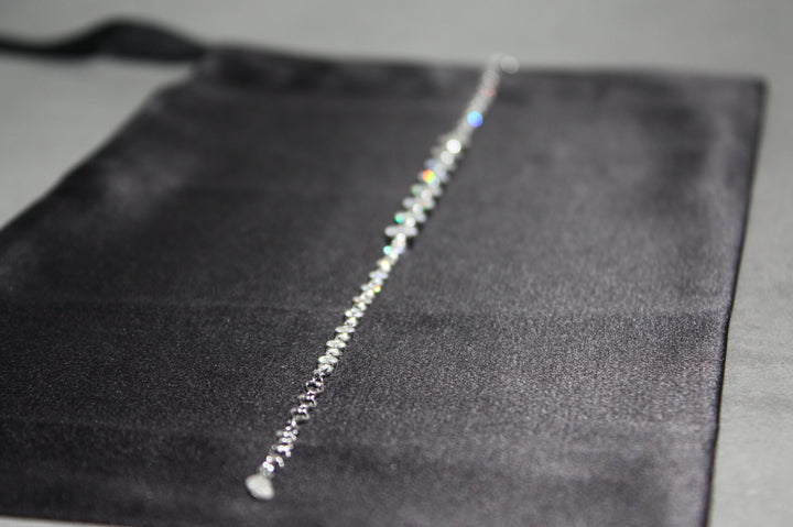 Crystal Line Elegant Armband i Äkta Silver med Naturliga Stenar – 5,4 g