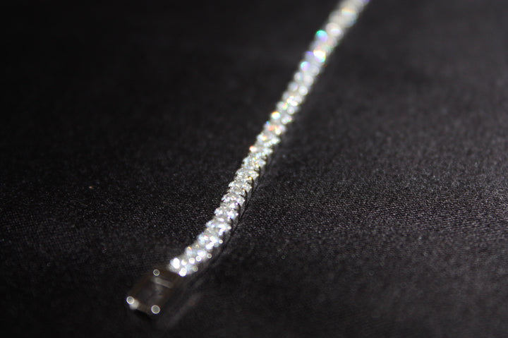 Tennisarmband i Äkta Silver – "Celeste" med Naturliga Stenar, 6,52 g