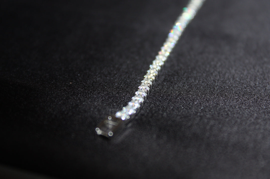 Tennisarmband i Äkta Silver – "Celeste" med Naturliga Stenar, 6,52 g