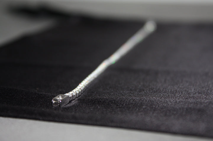 Tennisarmband i Äkta Silver – "Celeste" med Naturliga Stenar, 6,52 g