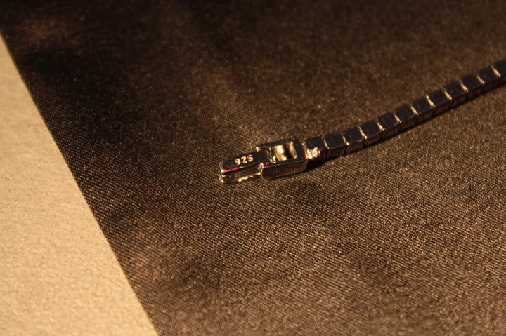 Tennisarmband i Äkta Silver – "Celeste" med Naturliga Stenar, 6,52 g