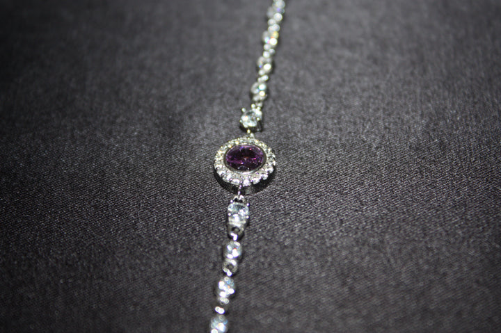 Amethyst Glow – Armband i silver med naturlig lila sten - 3,60g