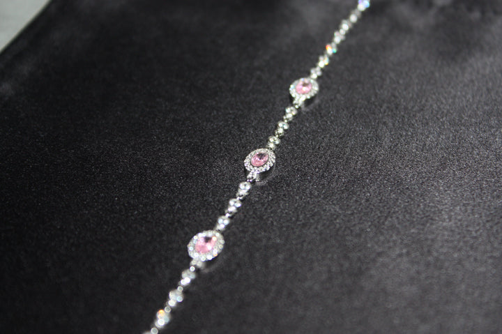 Armband i silver med rosa glans – Blush Radiance - 3,80g