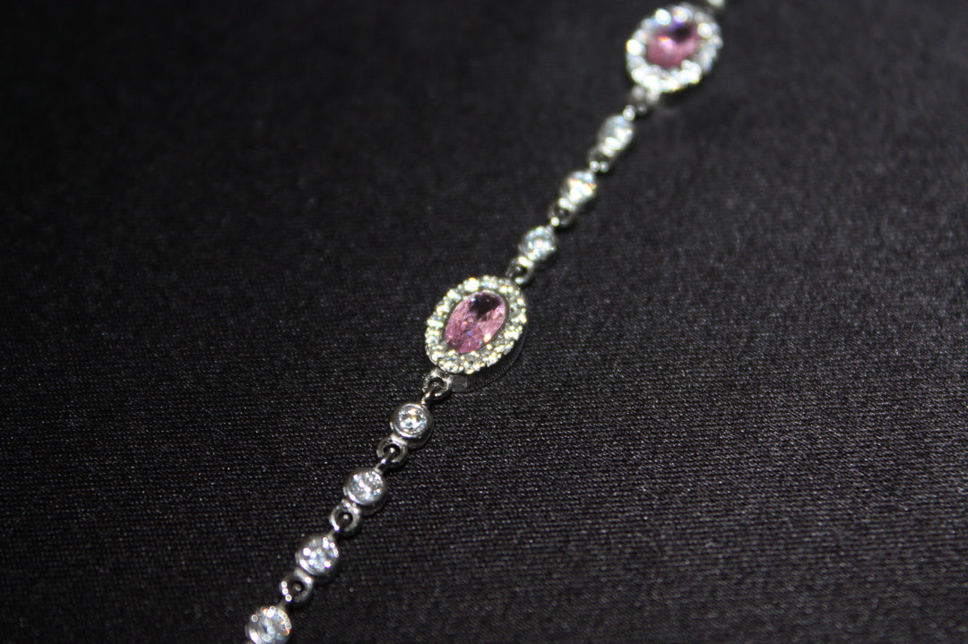 Armband i silver med rosa glans – Blush Radiance - 3,80g