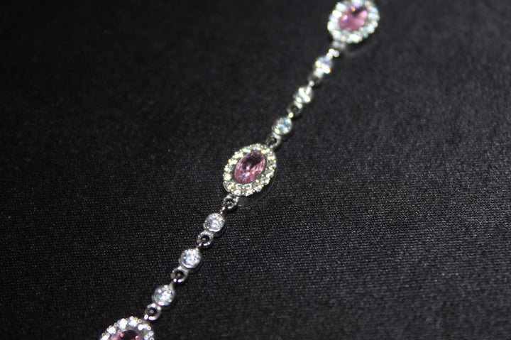 Armband i silver med rosa glans – Blush Radiance - 3,80g