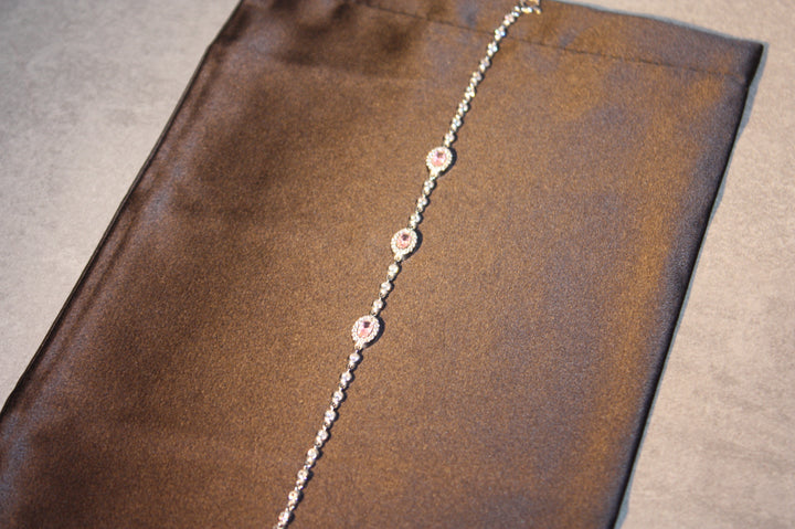 Armband i silver med rosa glans – Blush Radiance - 3,80g