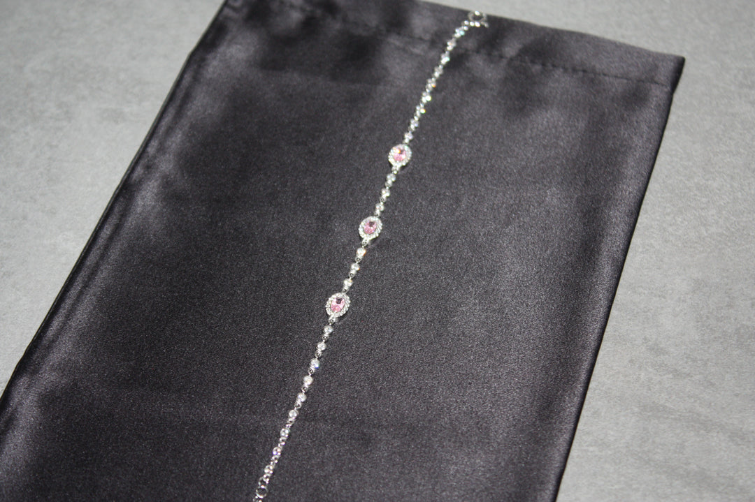 Armband i silver med rosa glans – Blush Radiance - 3,80g