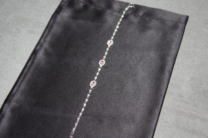 Armband i silver med rosa glans – Blush Radiance - 3,80g