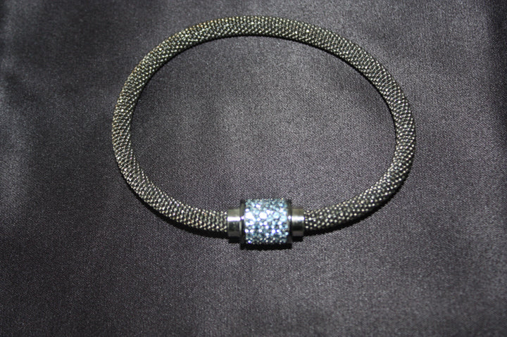 Midnight Ice - Lyxigt 925 Silverarmband med Blå Kristaller – 16g