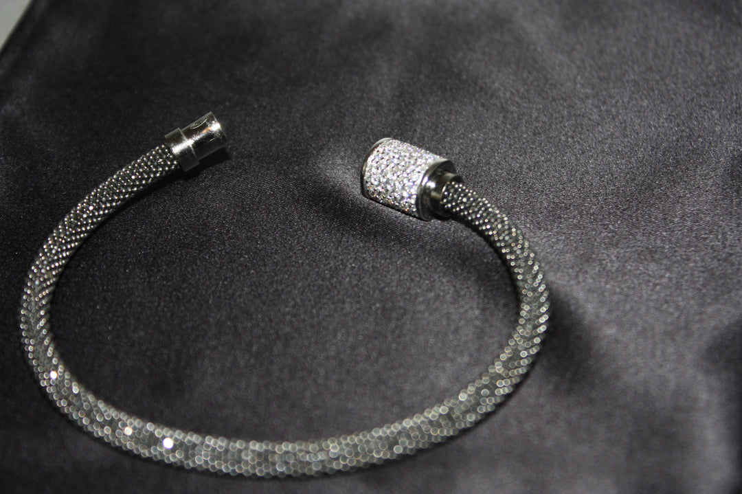 Luce Bianca - Elegant 925 Silverarmband med Klara Swarovski Zirconia – 16g