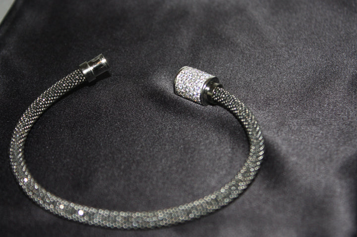 Luce Bianca - Elegant 925 Silverarmband med Klara Swarovski Zirconia – 16g