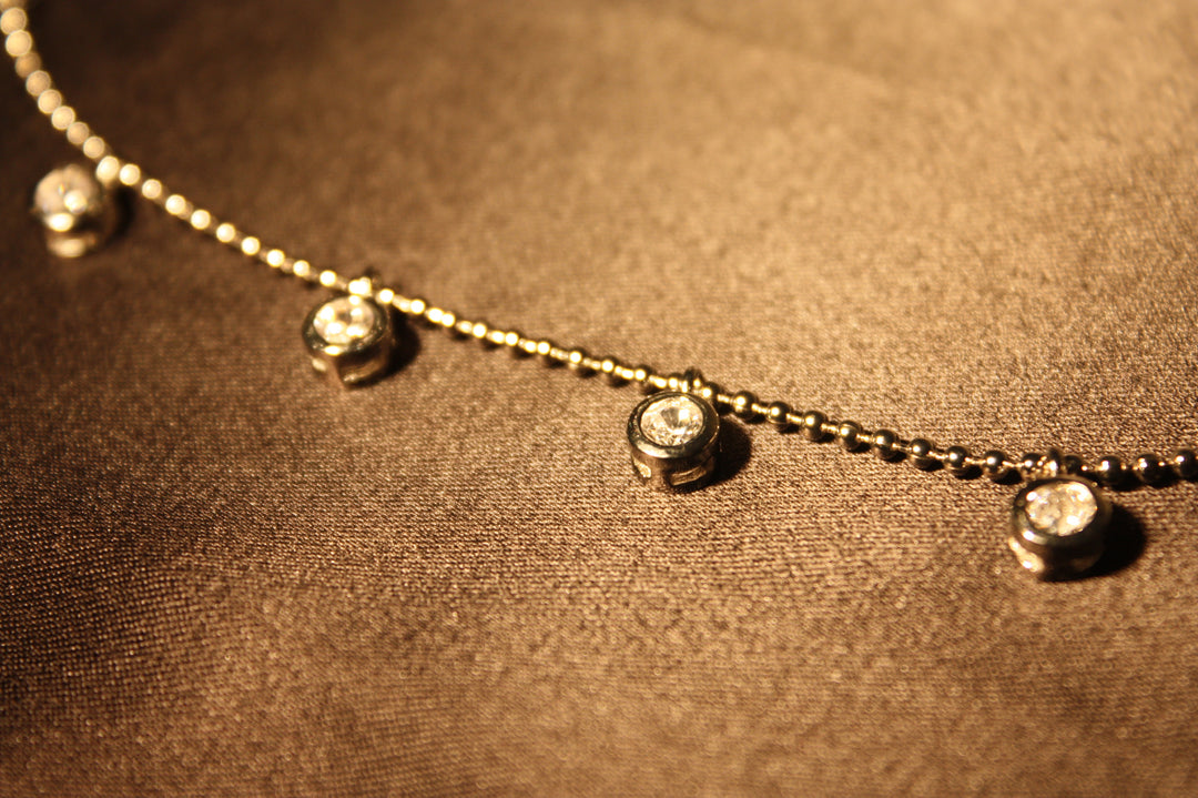 Celeste Sparkling Necklace - Elegant 925 Silverhalsband med Klara Stenar – 5,10g