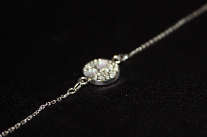 Luna Marea – Armband i 925 Silver med Pärlemor & Livets Träd