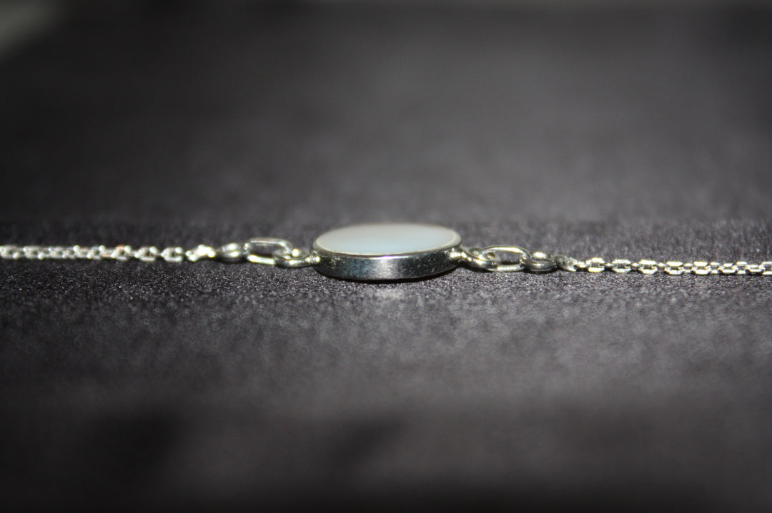 Luna Marea – Armband i 925 Silver med Pärlemor & Livets Träd