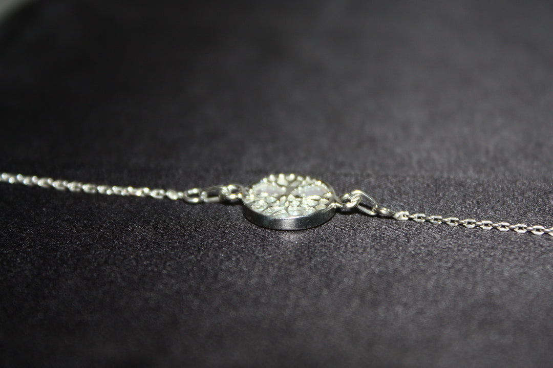 Luna Marea – Armband i 925 Silver med Pärlemor & Livets Träd