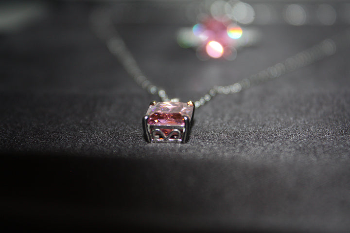 Roséljus™ Färgskiftande Ring & Halsband i 925 Silver – Magiskt Set