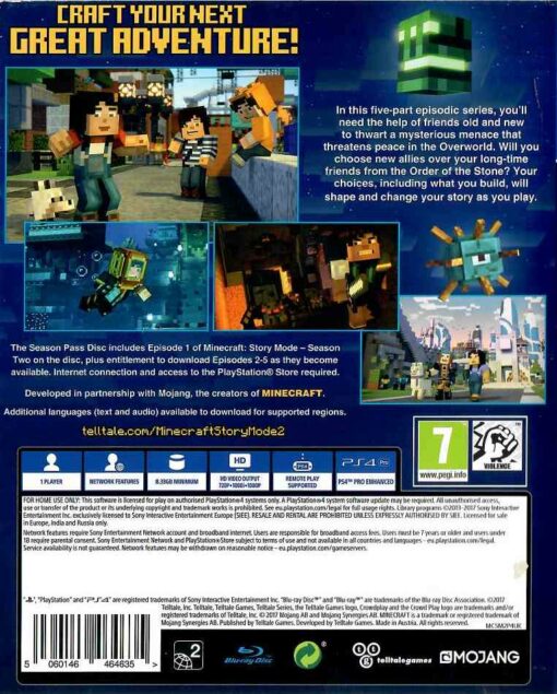 Minecraft: Story Mode - Season Two (PS4) (Fyndvara)