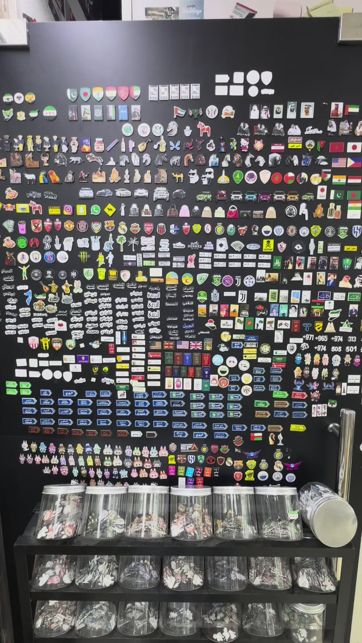 Metallstickers med egen design – Bulk (100–5000 st)