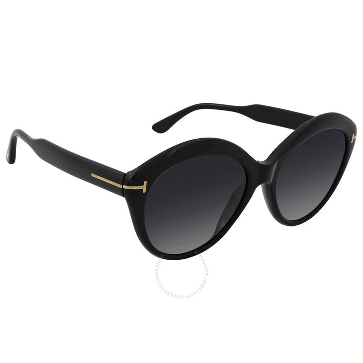 Tom Ford Maxine Smoke Oval Ladies Sunglasses FT0763 01A 56